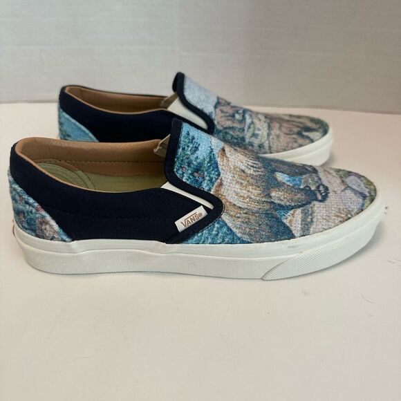 Vans Slip On Shoes Cali Tapestry Forest Bear Skateboarding Sneakers Landscape - Picture 3 of 12
